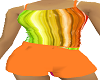 shorts rainbow & orange