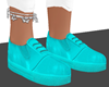Leather Teal Shoes