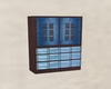 Blue n brown dresser