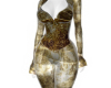 body suit golden corset