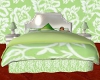 LIME GREEN FLORAL BED