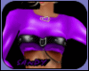 (S) Purple Sexy PVC Top