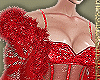 Gliiter Red Fur Coat