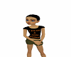 black/orange shirt