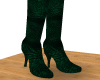~R~ Green Leather Boots