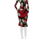 red and black dress