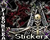 !P^ Skull Star Sticker