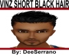 VINZ SHORT BLACK HAIR