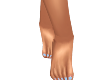 blue nails bare feet