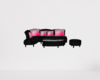 Pink and black Couch
