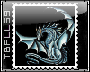 pale blue dragon stamp