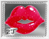 ~2T~ Lips Red Glitter