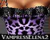 Leopard Fur Dress Purple