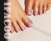 Feet French Nails Lilac