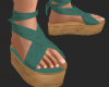 strapped cork sandals