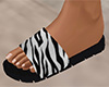 White Tiger Stripe Sandals (F)