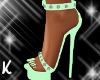 Mint Green Diamond Heels