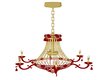 chandelier rouge&or
