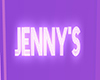 Jenny's neon wall sign