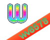 The letter W (Rainbow)
