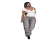 1BLUE DENIM BAGGY JEANS