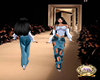 CRISS CROSS DENIM PANTS