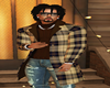 FALL BROWN PLAID COAT