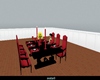 black and red dining set