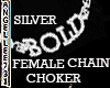 SILVER CHOKER NAME BOLD