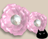 0123 Pink Rose Earrings