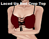 Red Laced Up Crop Top
