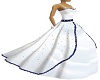 white blue wedding dress