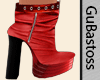 Botinha Couro Vermelho