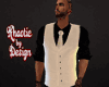 Black shirt White vest