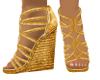 Platform sandals gold
