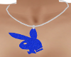 Blue playboy necklace