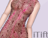 iT. Fishnet Dress Wine