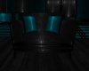 Dark Gothic Teal Chair