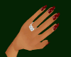 *LD* Red Snowflake nails