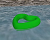 :3 Float Heart Green