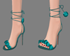 !    TEAL GEMS  HEELS