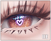 IlE X. Heart brown eyes