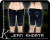 K| Jean Shorts: Dark