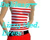 Lizzy Med. Dress-Red/wt