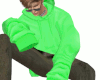 Neon Green Sweater Paws