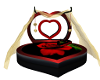 Red Rose Heart Bed