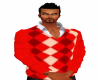 *PRN*Red Argyle Sweater