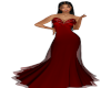 TEF RED JEWELED GOWN