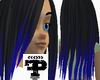 F> Black-Blue Aya Hair