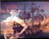 Pirate ship/girl wall 